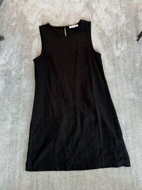 WeWoreWhat Black Linen Mini Dress